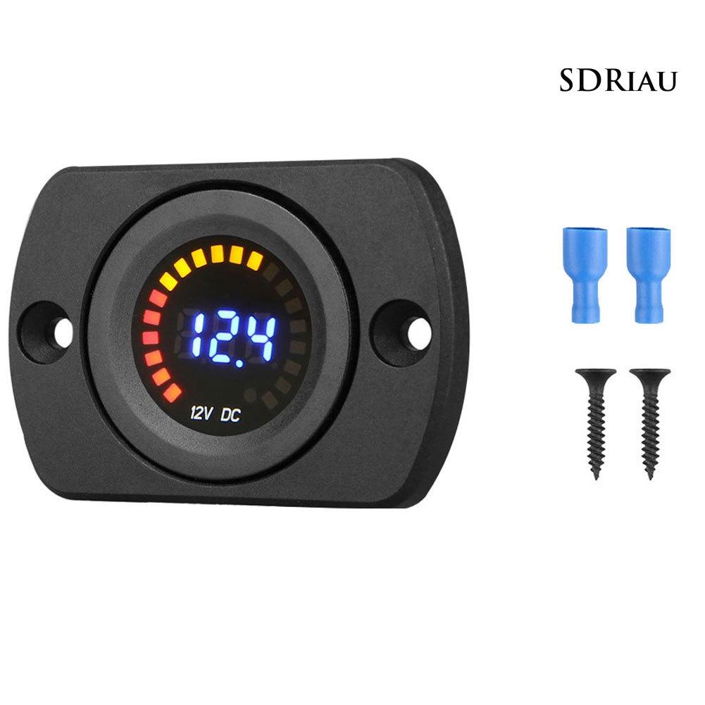 Vôn Kế Màn Hình Led Kỹ Thuật Số 5-36v Cho Xe Hơi / Xe Máy / Tàu Thuyền