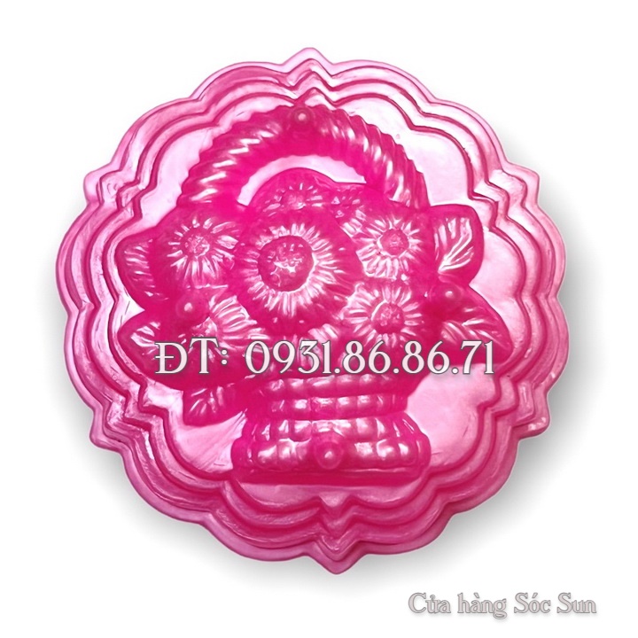 Khuôn rau câu trung thu giỏ hoa cúc loại 10 cm – Mã số 1874