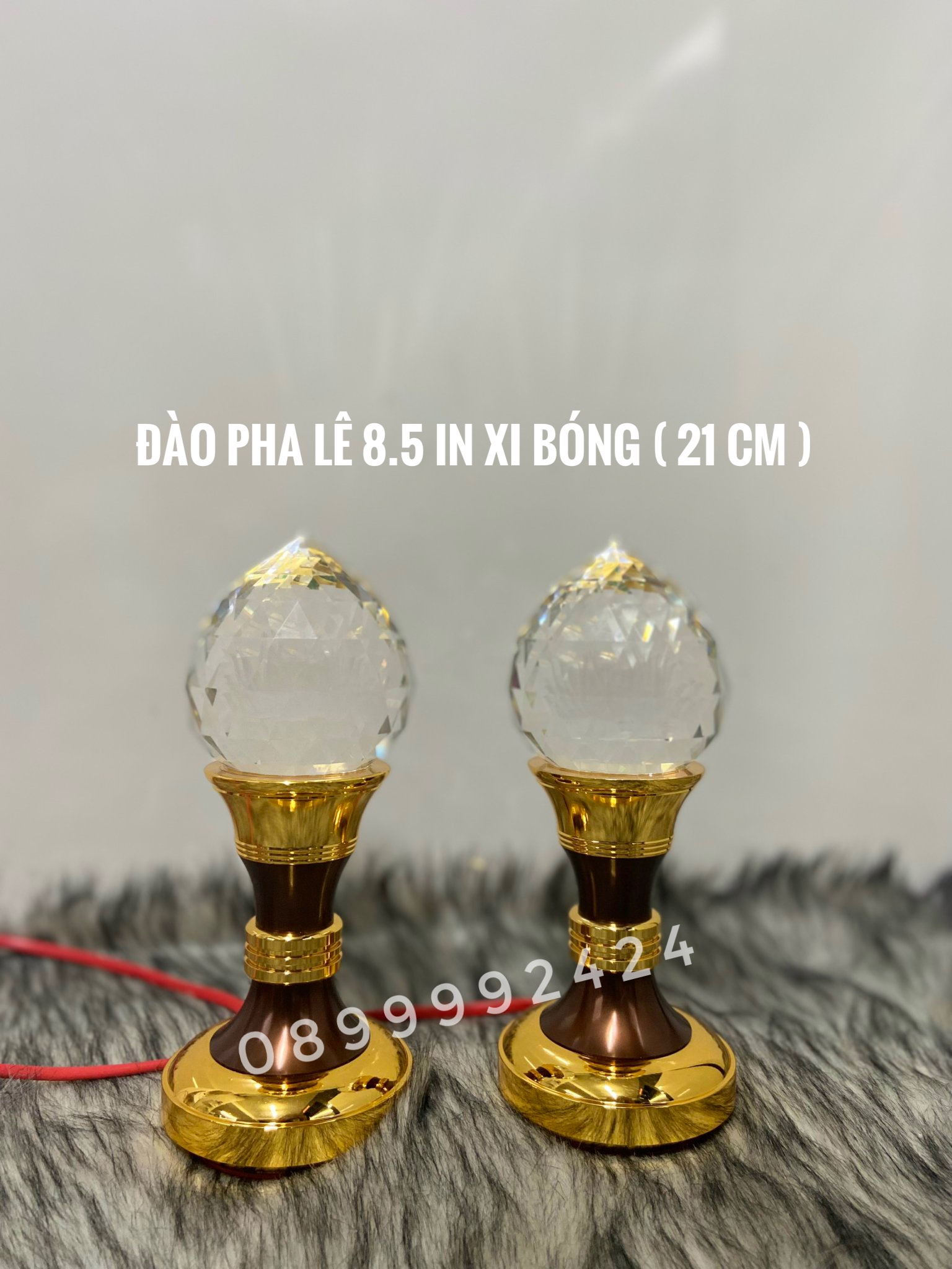ĐÈN THỜ PHA LÊ CAO CẤP ĐÀO 8.5 IN XI BÓNG 1 CẶP
