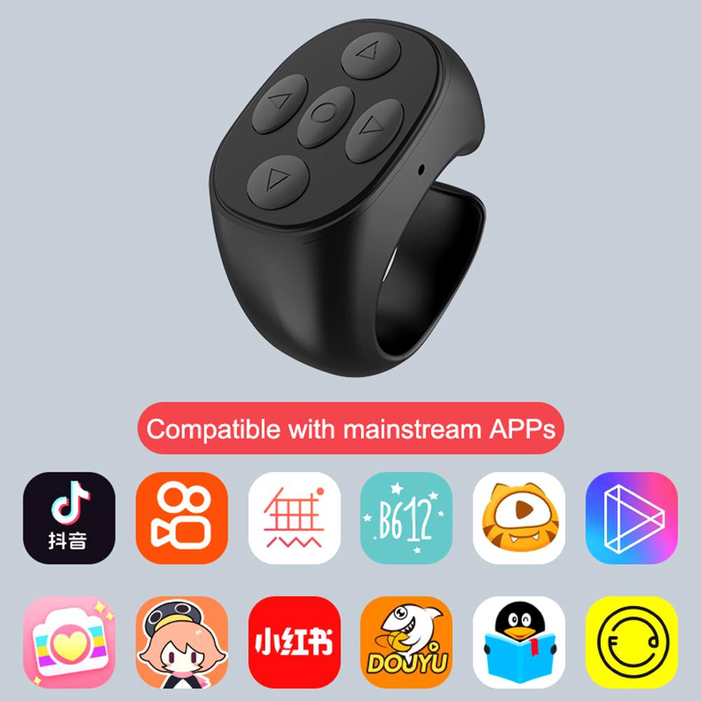 Trình lật trang tự động tương thích Bluetooth không dây Duyệt qua vòng thông minh Điều khiển từ xa Sạc di động Type-c cho điện thoại di động