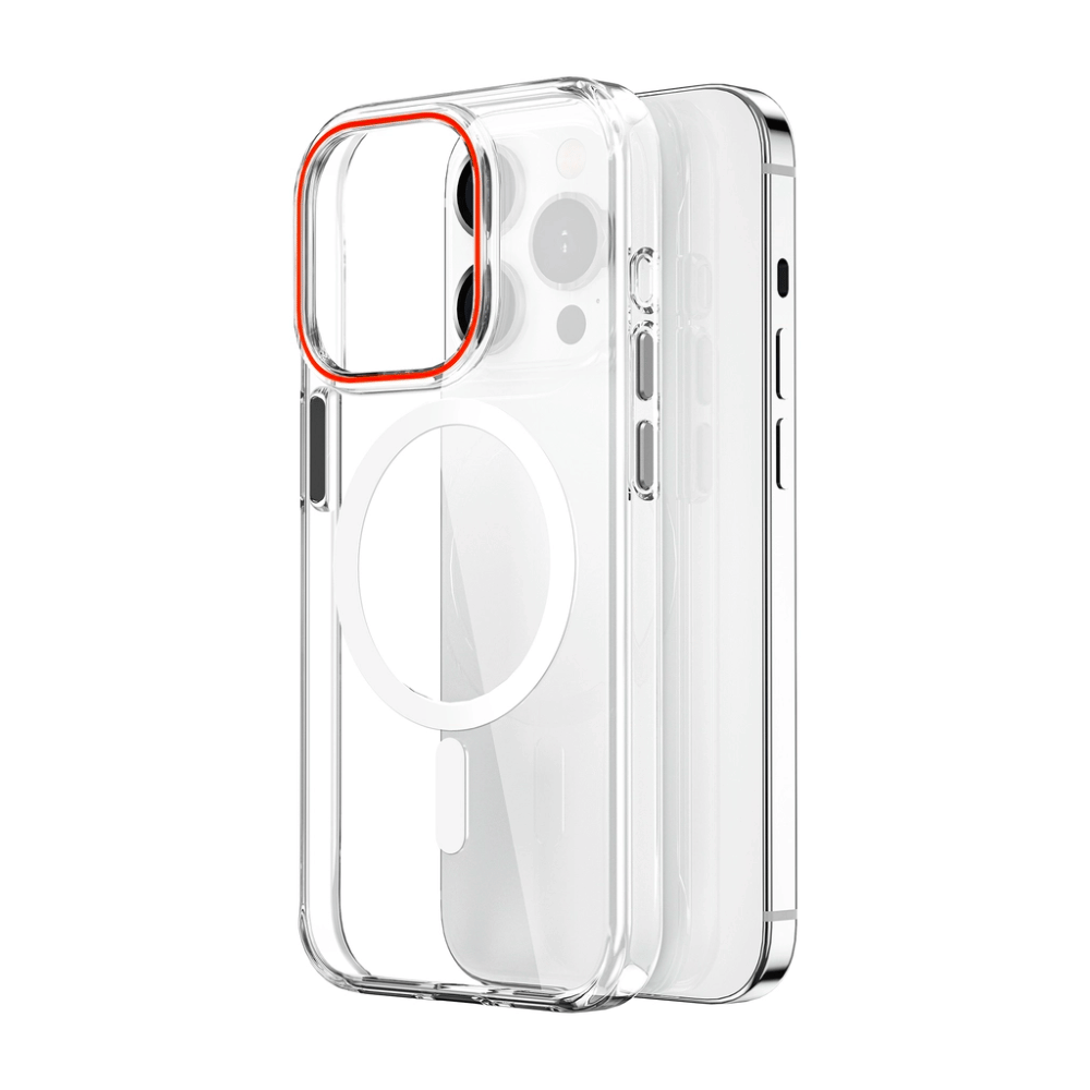 Ốp Lưng Trong Suốt Cho IPHONE 15 Pro/ 15 Pro Max WIWU Viền Camera Màu, Chống Sốc, Mặt Lưng Chống Ố Vàng, Hỗ Trợ Không Dây - Hàng Chính Hãng