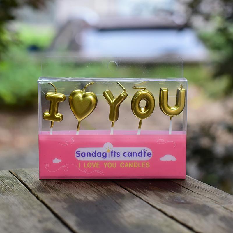 Nến Cắm Bánh Sinh Nhật Chữ I Love You - NEN02
