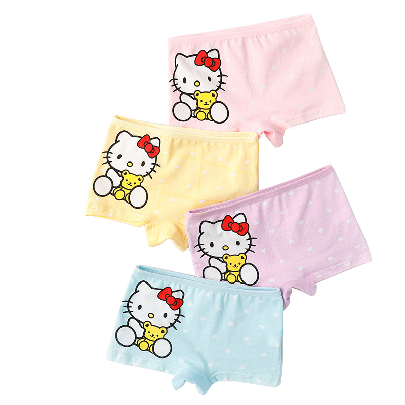 Set 04 Quần Chip Đùi Họa Tiết Hoạt Hình, Công Chúa Dễ Thương Nhiều Màu Cho Bé Gái Từ 8-30kg