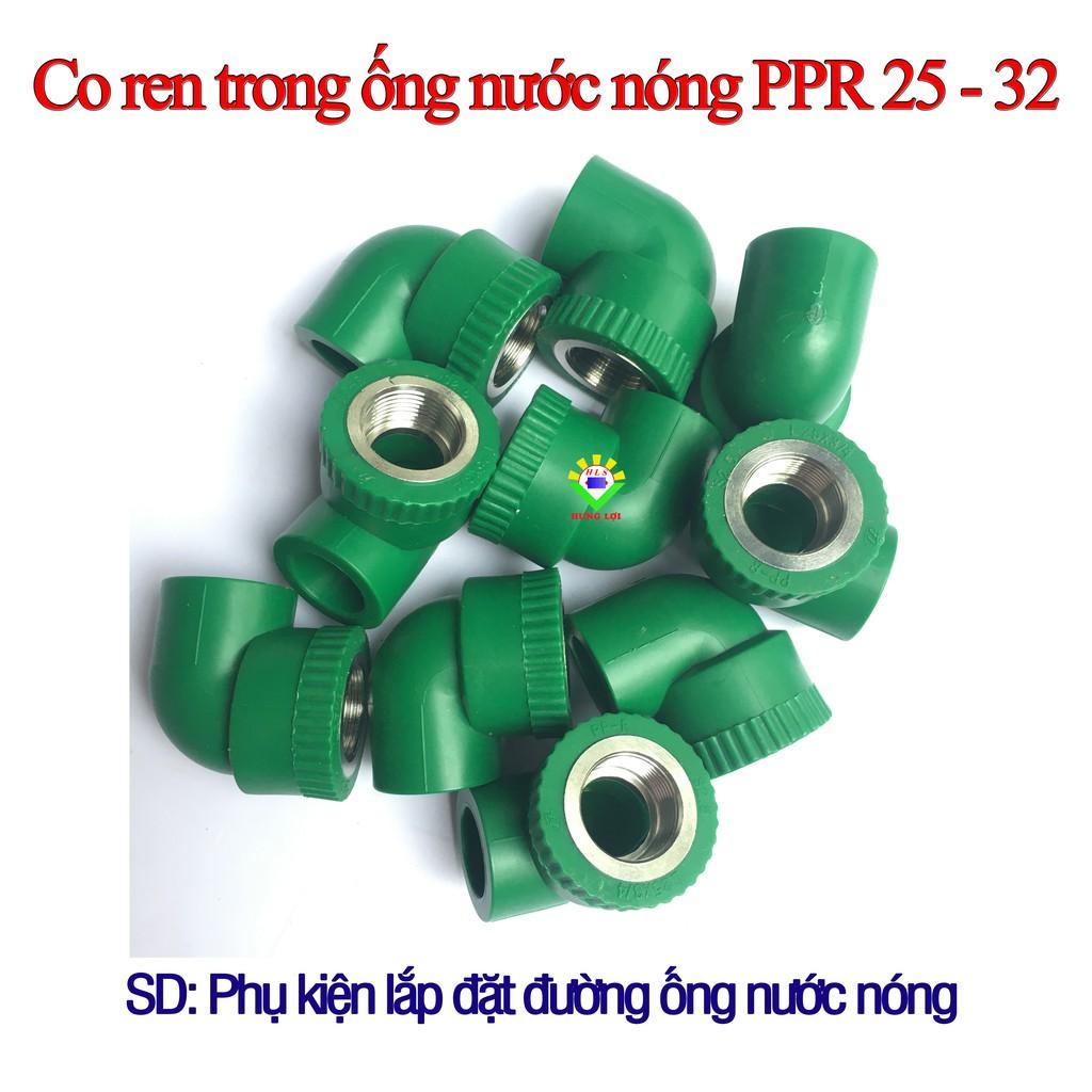 Co ren trong (Cút 90° ren trong) ống nước nóng PPR phi 25 32 - phụ kiện ống nước nóng, lạnh