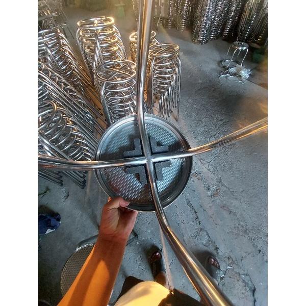 Ghế đôn inox chân thẳng, loại dày