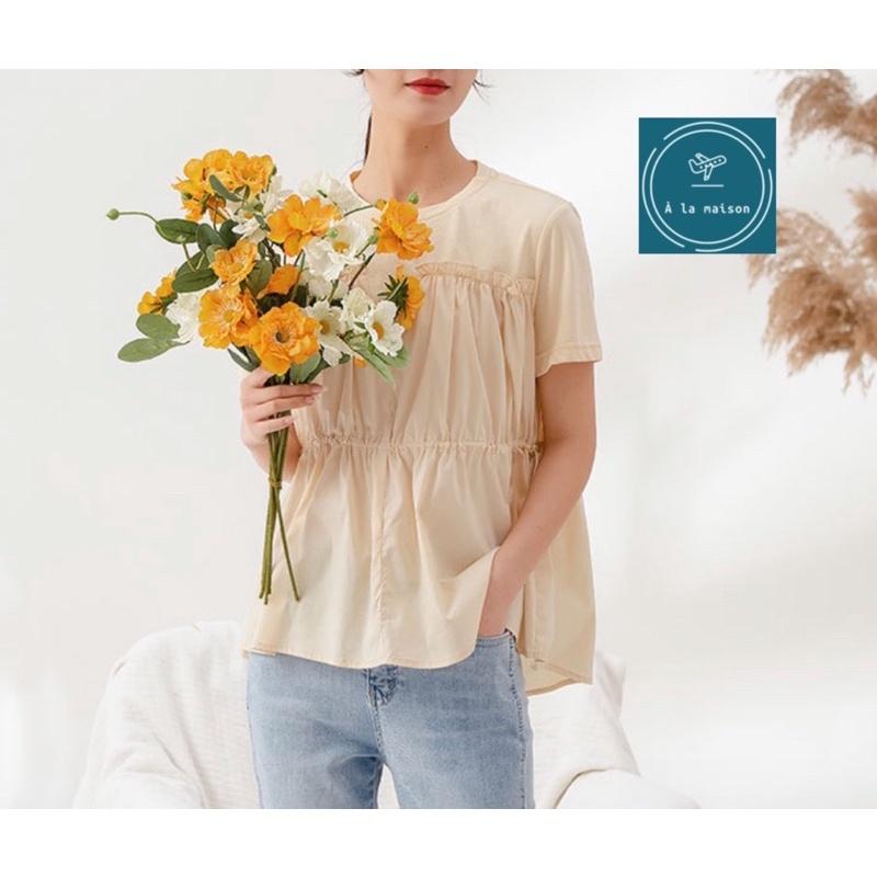 Cành hoa anh túc 52cm phong cách vintage, hoa lụa cao cấp, hoa lụa trang trí