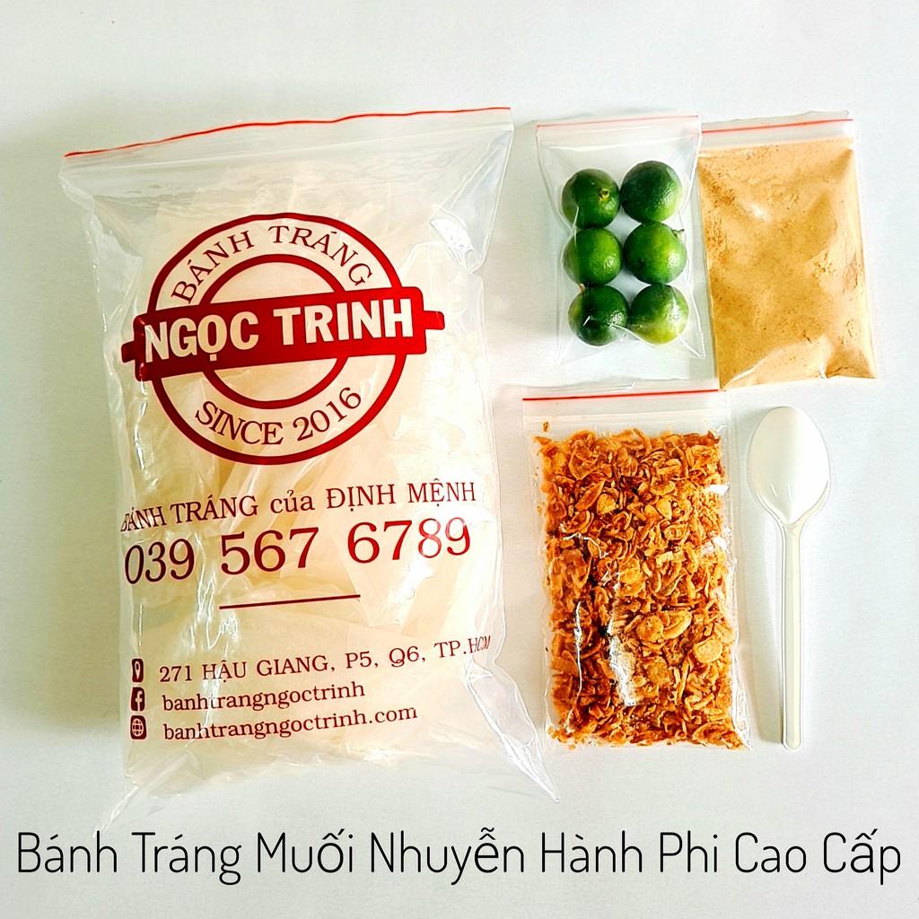 Hình ảnh Bánh tráng muối nhuyễn hành phi cao cấp (Túi 350g)  bánh tráng Ngọc Trinh