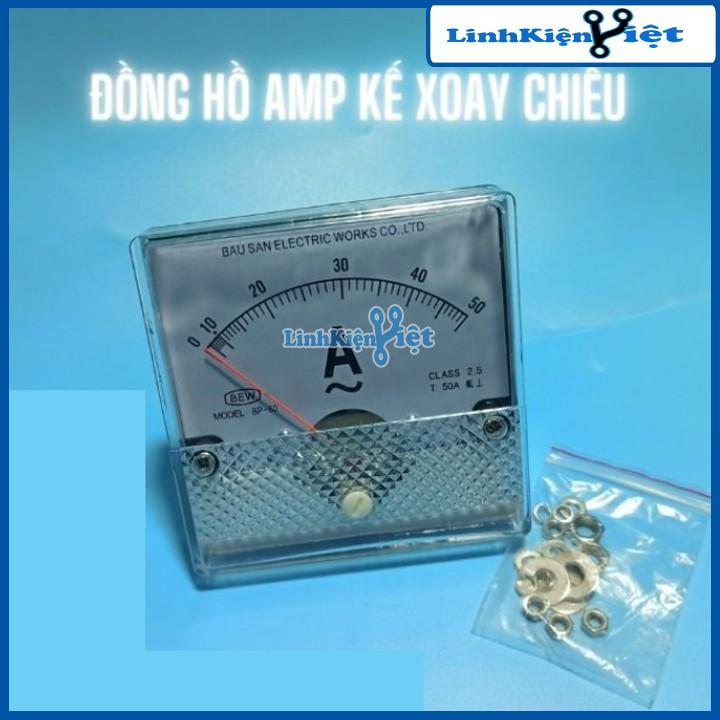Đồng hồ Ampe kế xoay chiều BEW 8x8x3.5Cm