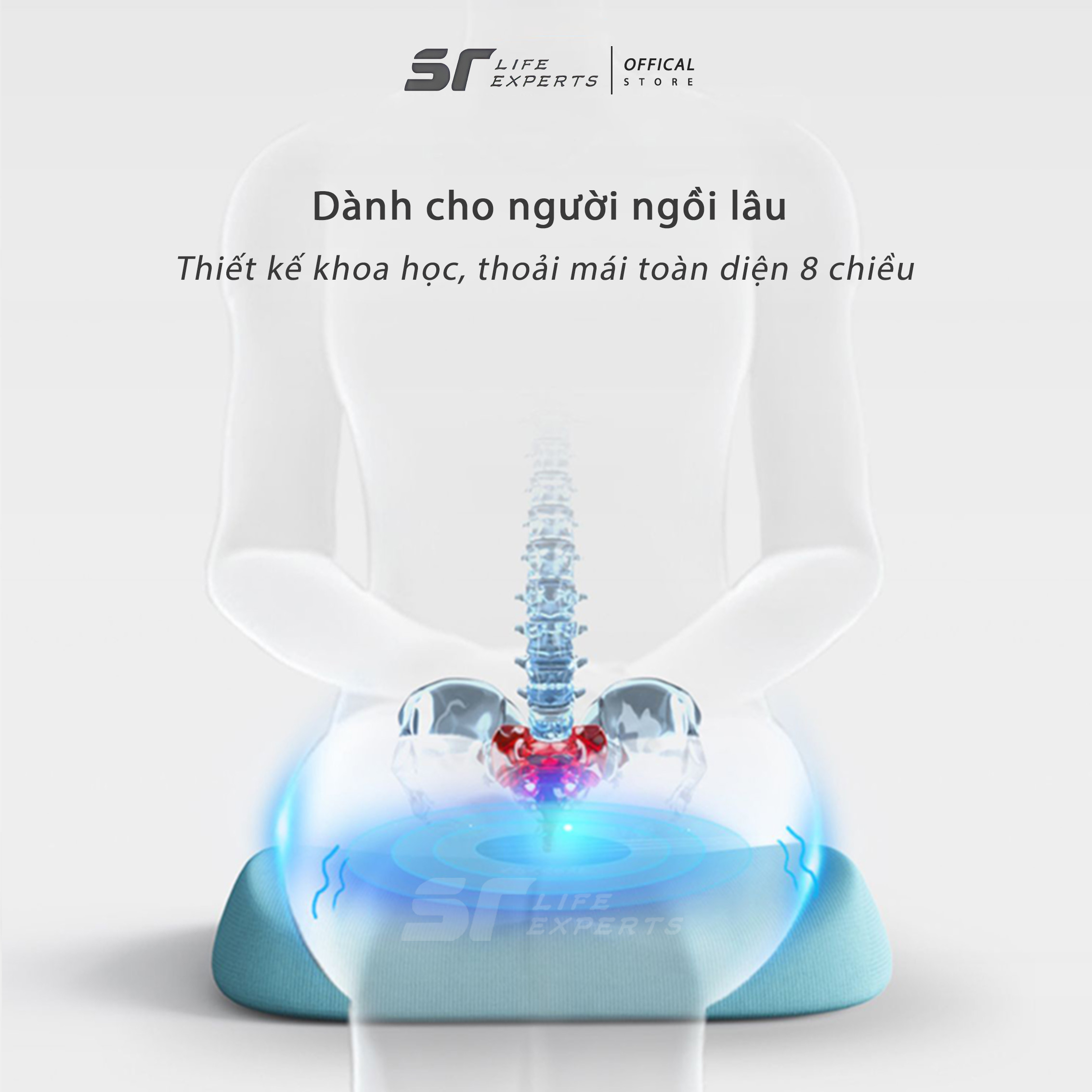 Đệm Mông Đàn Hồi Dày Dặn, Gối Ngồi Cao Su Non, Đệm Lót Ghế Văn Phòng, Ô Tô Xe Hơi - Sairui