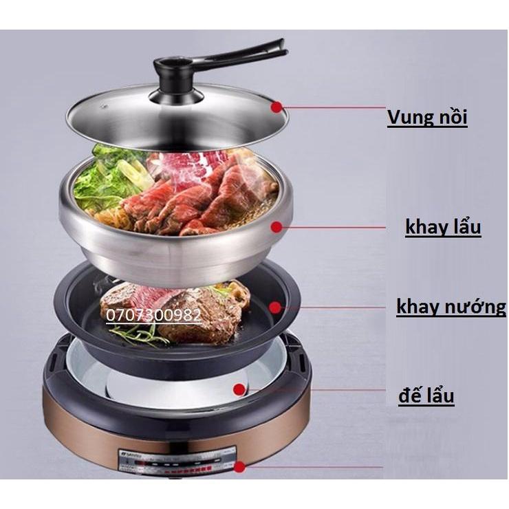 [THU HỒI VỐN] Nồi lẩu điện đa năng Elmich EDA-0807 kèm khay nướng