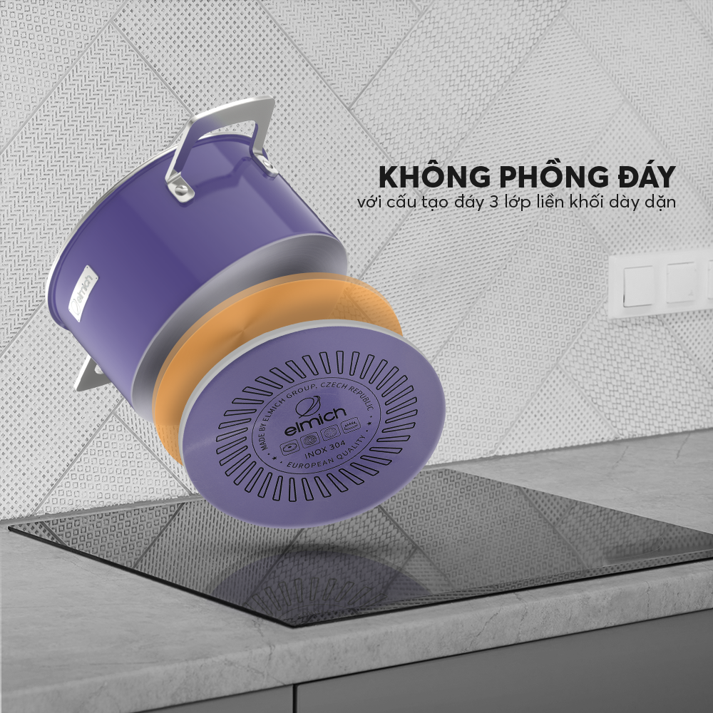 Nồi inox liền khối Elmich Hera