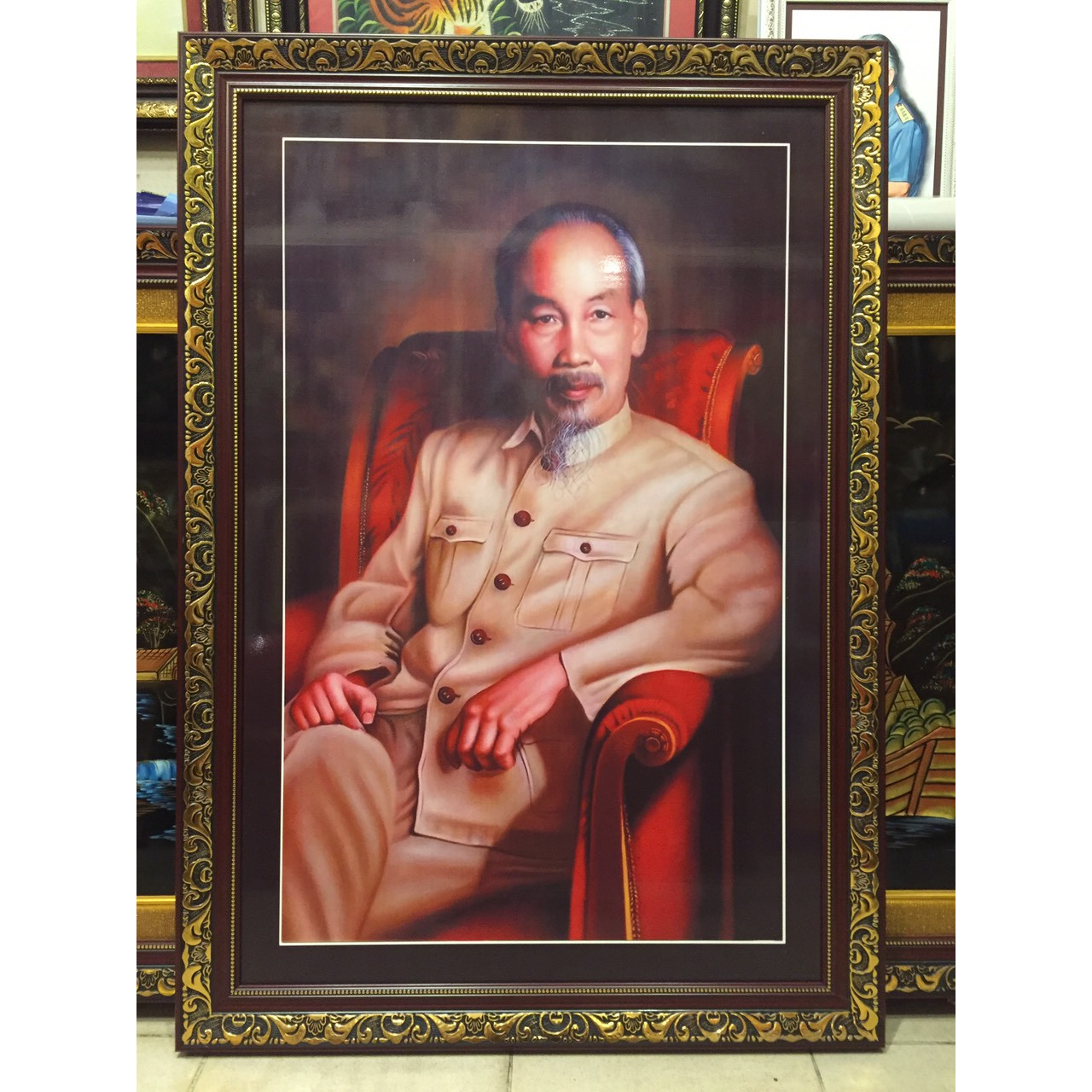 Tranh Chủ tịch Hồ Chí Minh trong điện Kremlin
