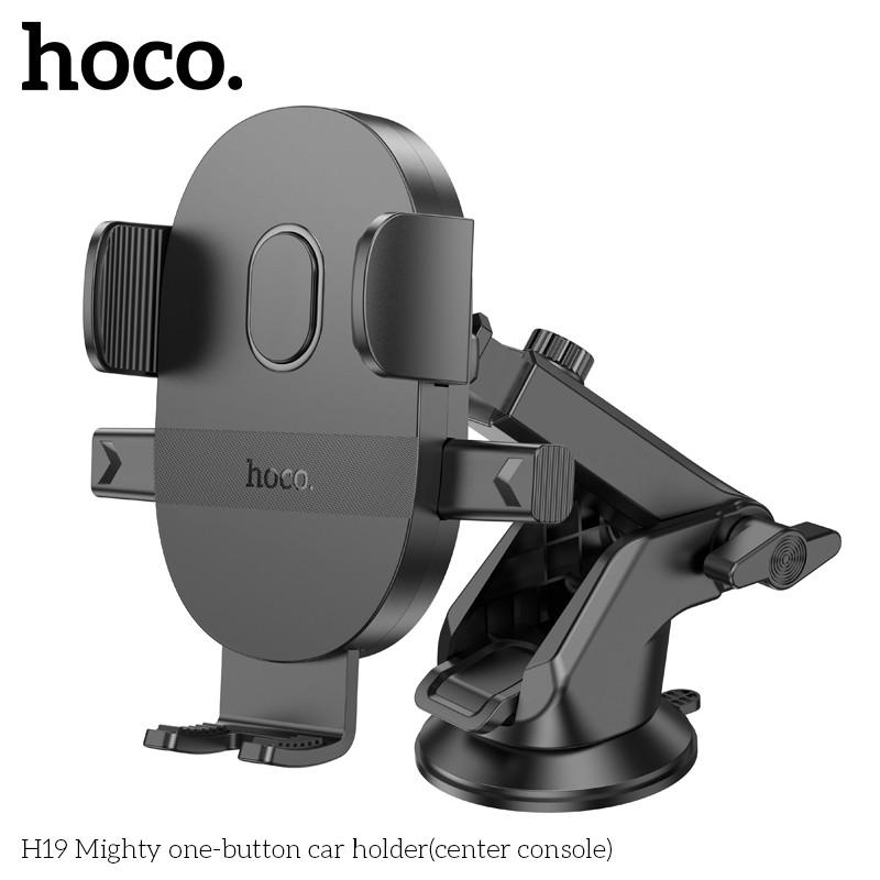 Giá đỡ kẹp điện thoại cho ô tô Hoco H19 4.5-7 inch, kẹp điện thoại hàng chính hãng Hoco Mall Official