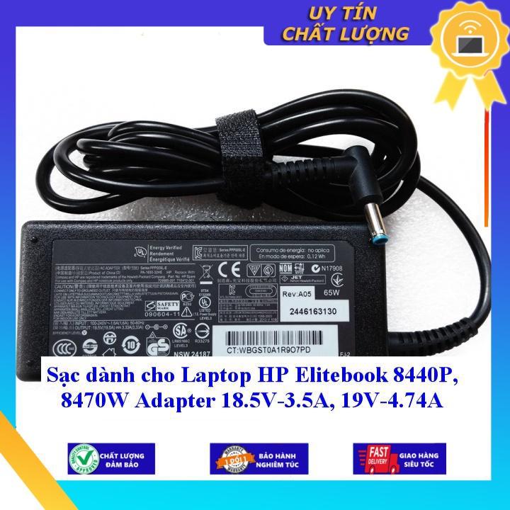 Sạc dùng cho Laptop HP Elitebook 8440P 8470W Adapter 18.5V-3.5A 19V-4.74A - Hàng Nhập Khẩu New Seal