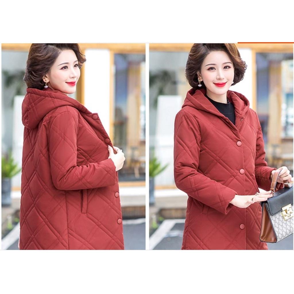 (HÀNG SẴN) Áo Khoác Cotton Trần Bông Ấm Áp Cho Mẹ AK87 - Hàng Quảng Châu Cao Cấp