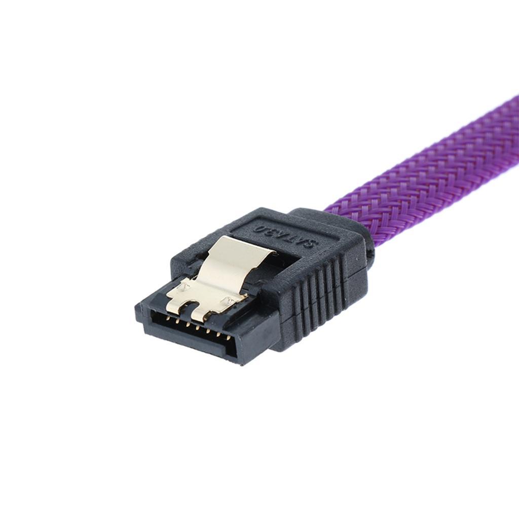 Slim SATA 3.0 Cable for HDD SSD Straight to 90-degree with Lock 50cm
