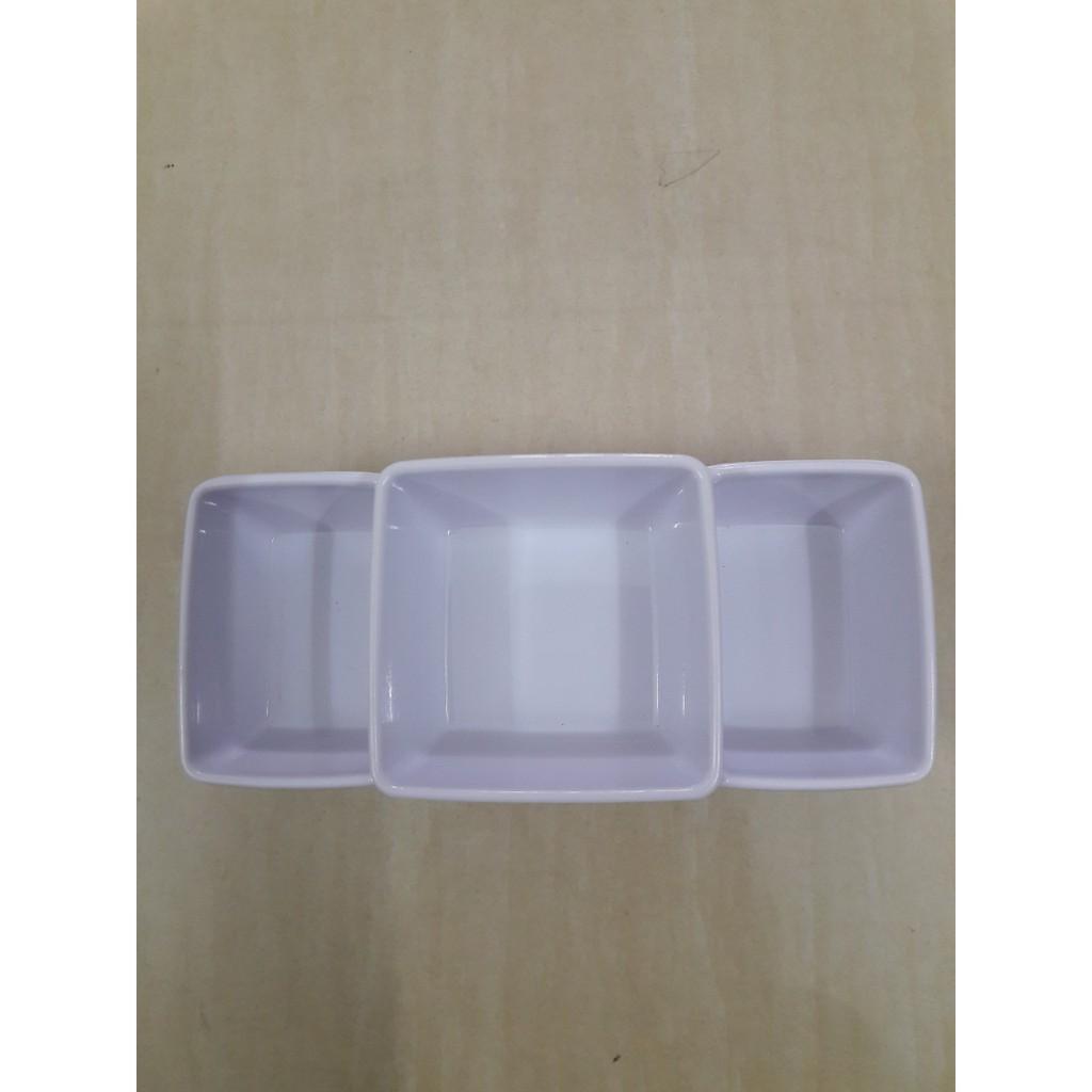 Chén Nước Chấm 3 Ngăn Nhựa Melamine Cao Cấp ( C107)