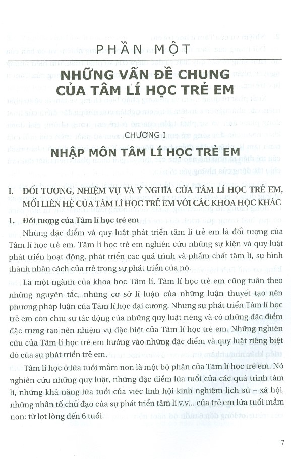 Tâm Lí Học Trẻ Em Lứa Tuổi Mầm Non