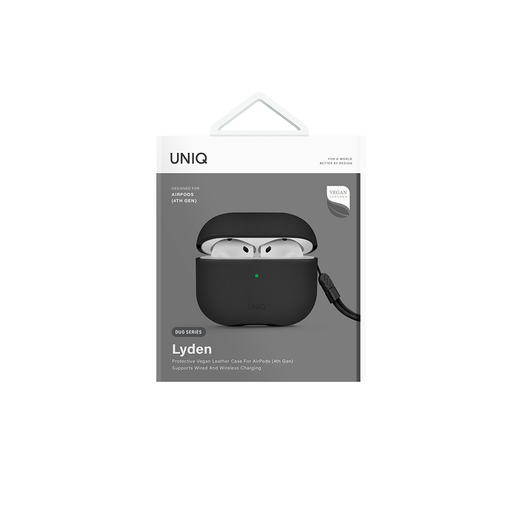 Bao Case Ốp Da Thật UNIQ Lyden Leather dành cho Airpods 4 - Hàng Chính Hãng