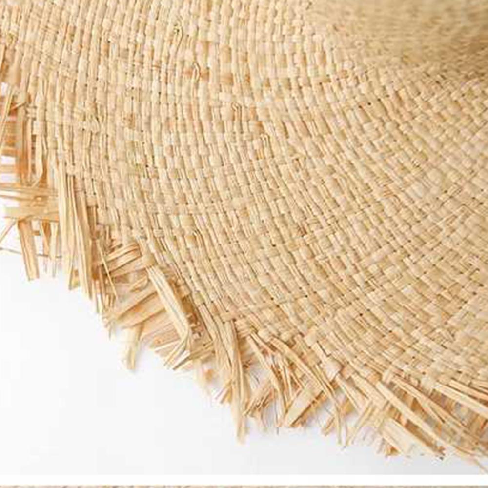 Phụ Nữ Mùa Hè Nón Rộng Vành Nữ Raffia Mũ Lưỡi Trai Tua Rua Lớn Mũ Đi Biển Cho Kỳ Nghỉ Sombrero Hombre Verano có Thể Gập Lại