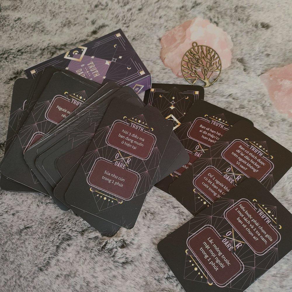 Bộ bài Truth or Dare việt hoá, phong cách tarot. 50 lá chơi quên lối về.