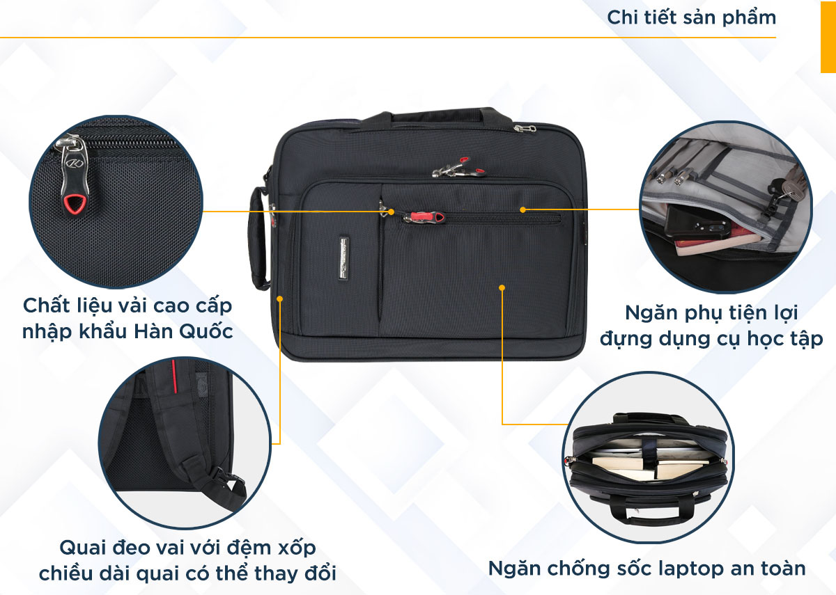 Cặp đa năng KL202 màu đen - 750NBLKL202