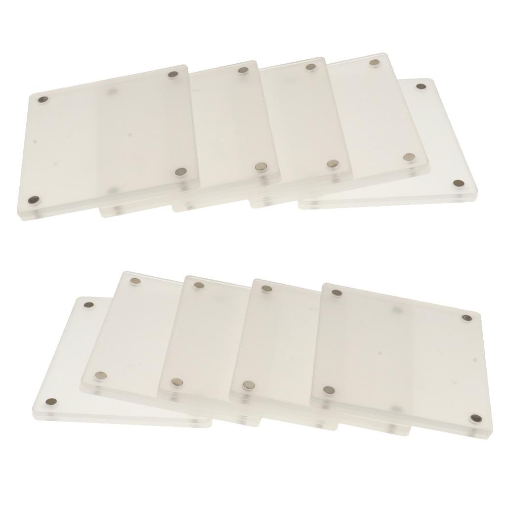 10 Pieces Acrylic Fridge Magnet Photo Frame for Fuji Mini 8/8+/9/70 SQ10