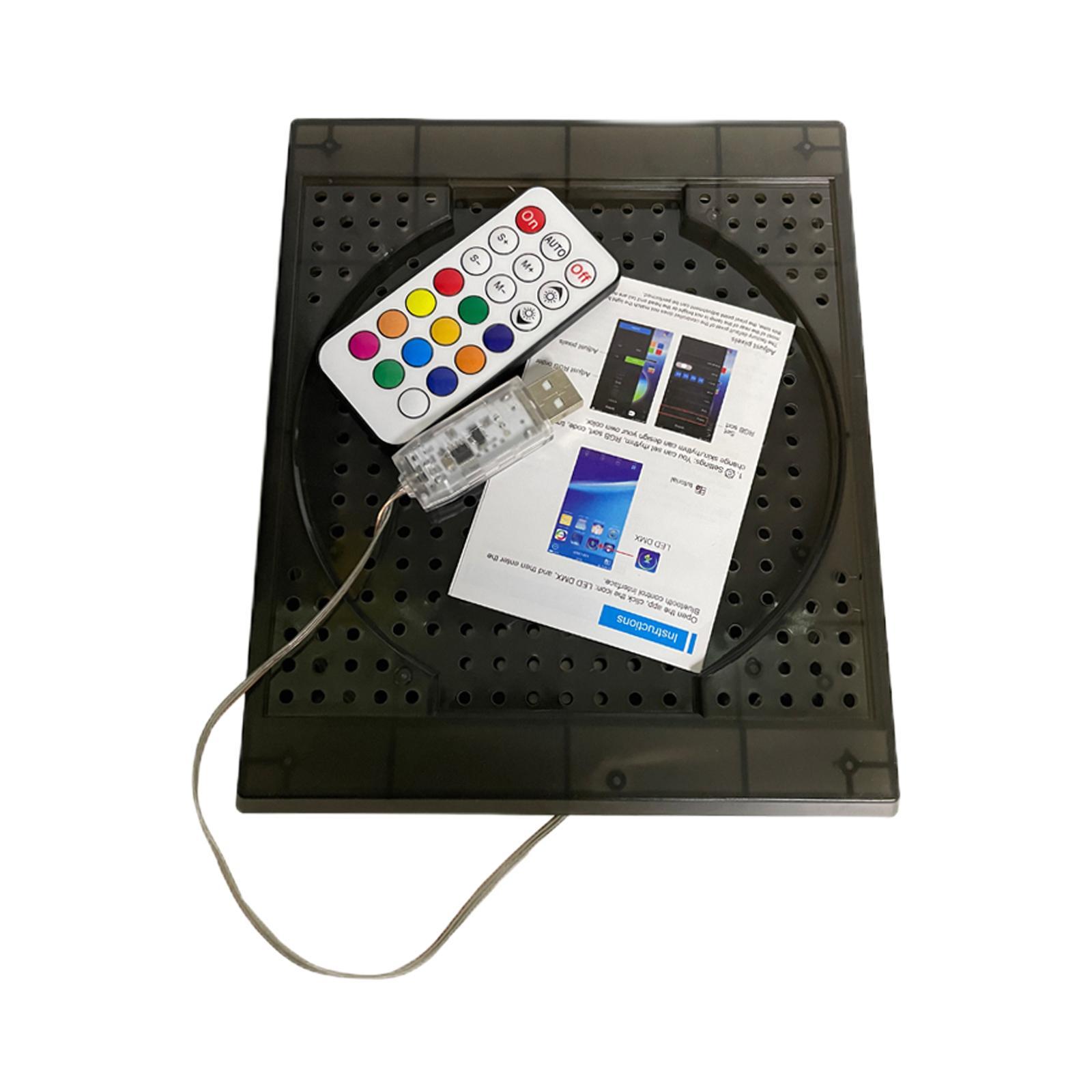 USB RGB LED Cooler Cooling Fan Stand, Wireless Remote Controller IR, Multi-color LED Light Accessories