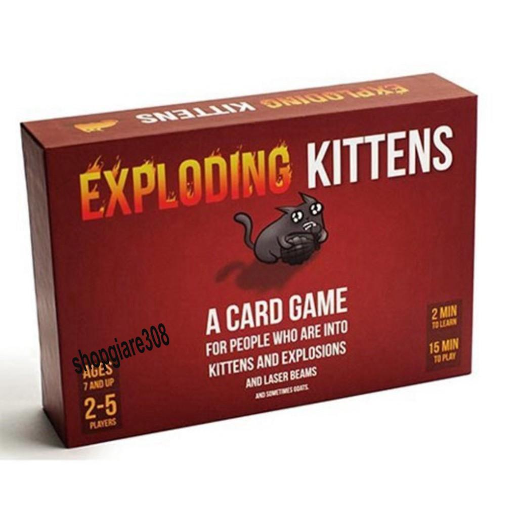 Mèo Nổ - Exploding Kittens-Thẻ Bài mèo nổ cảm tử Exploding Kittens Boardgame