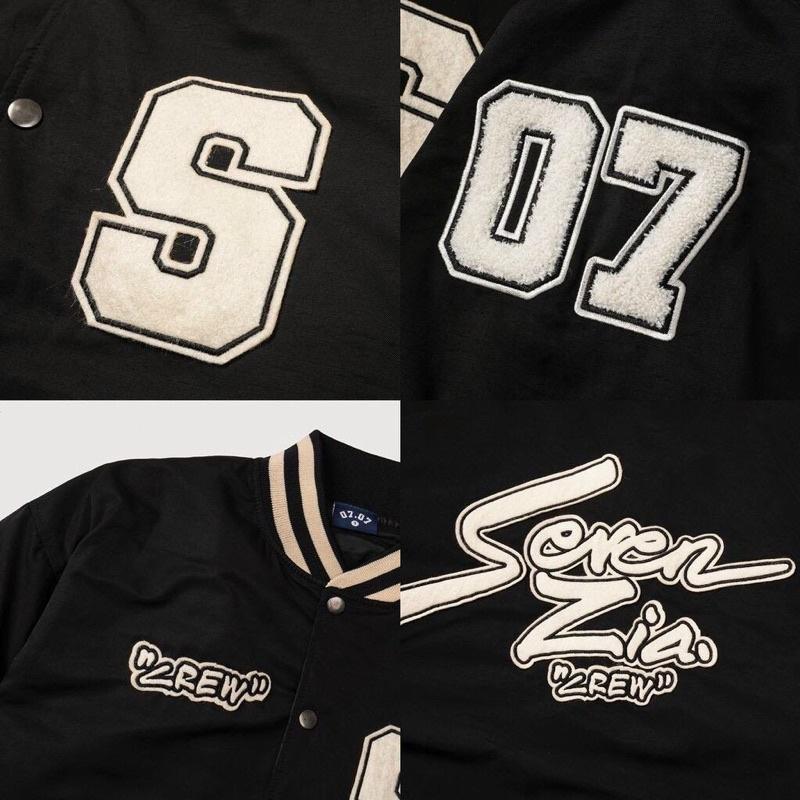 Áo Khoác Bomber 07 SEVENIZA Form Rộng Chất Dù 2 Lớp Dày Dặn Chữ Thêu Nổi Unisex