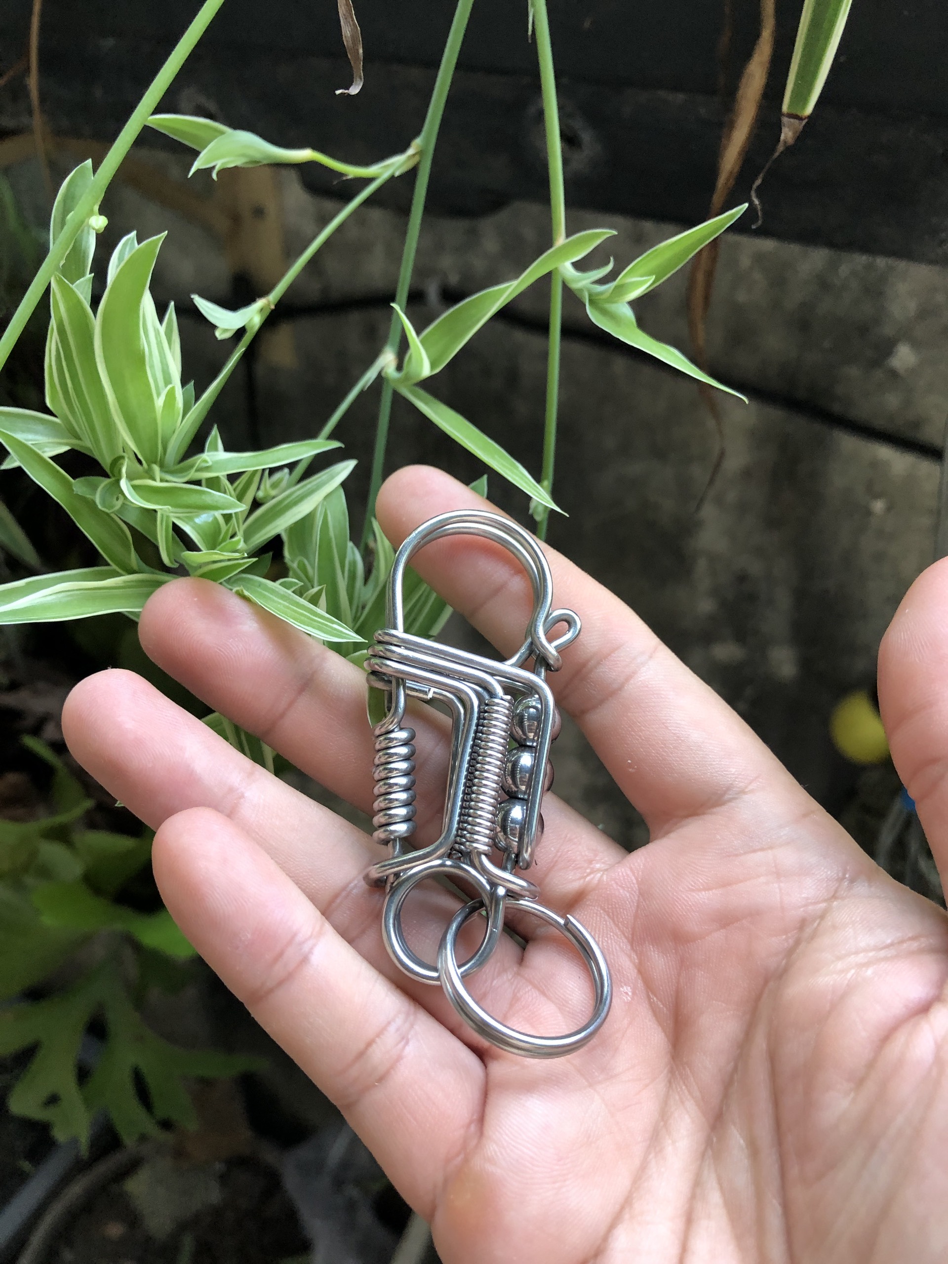 Móc Khóa Inox 304 Uốn Hình Motor, Móc Khóa Thủ Công, Móc Khóa Phong Cách Mới Lạ, Cá Tính, Quà Tặng cho Bạn Trai, Gia Đình