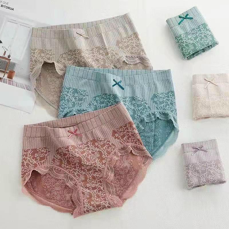LỐ 10 QUẦN LÓT KHÁNG KHUẨN CẠP CAO PHỐI REN SEXY MẦU MỚI 285