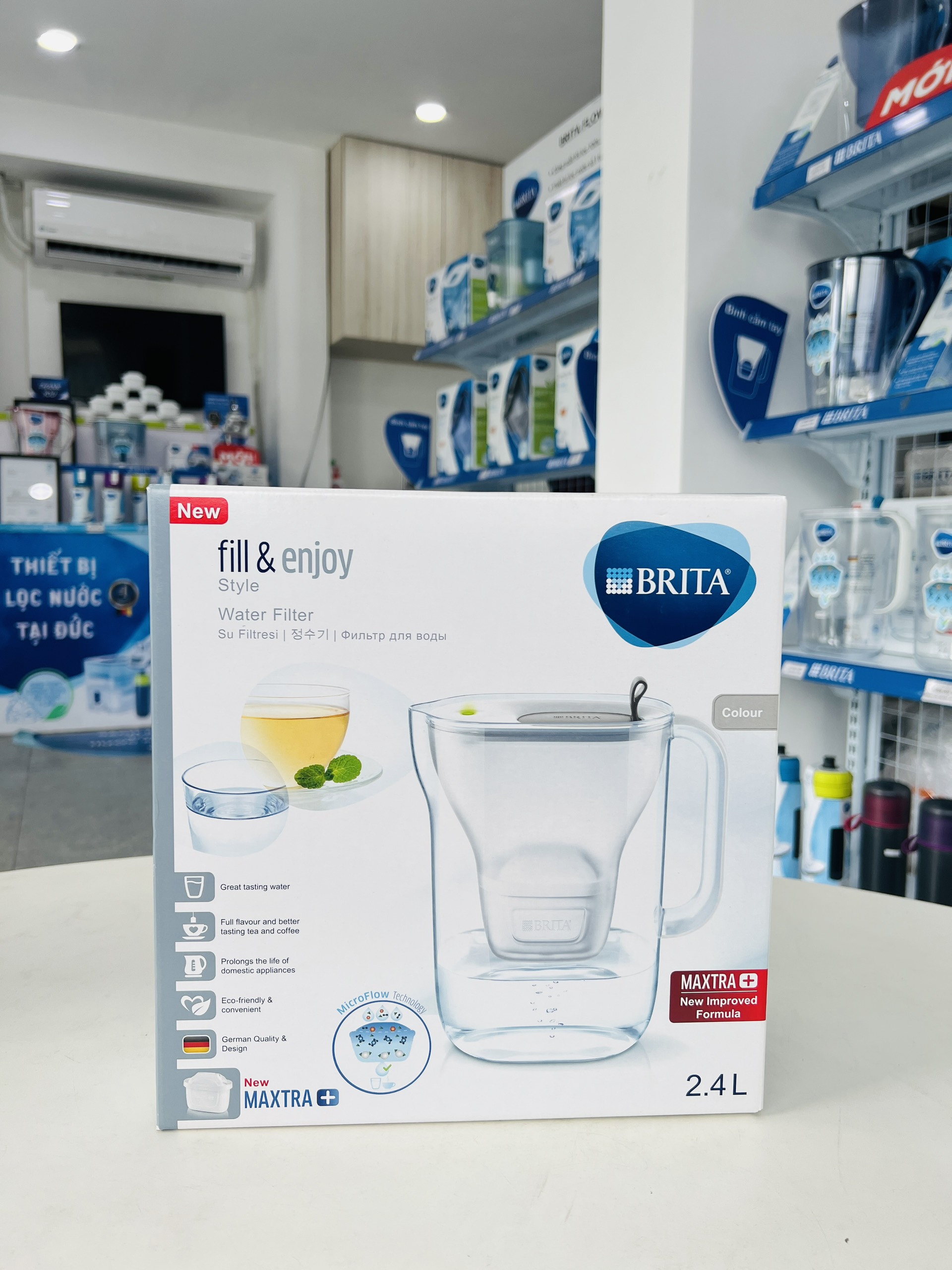 Bình Lọc Nước BRITA Style Grey - 2.4L (Kèm Maxtra Plus)