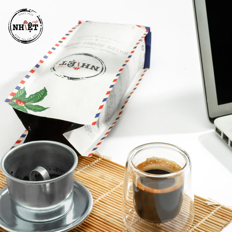 500 gr Cà phê Robusta nguyên chất 100% pha máy, pha phin vị đắng đầm hậu ngọt thơm nồng từ Nhiệt Cafe