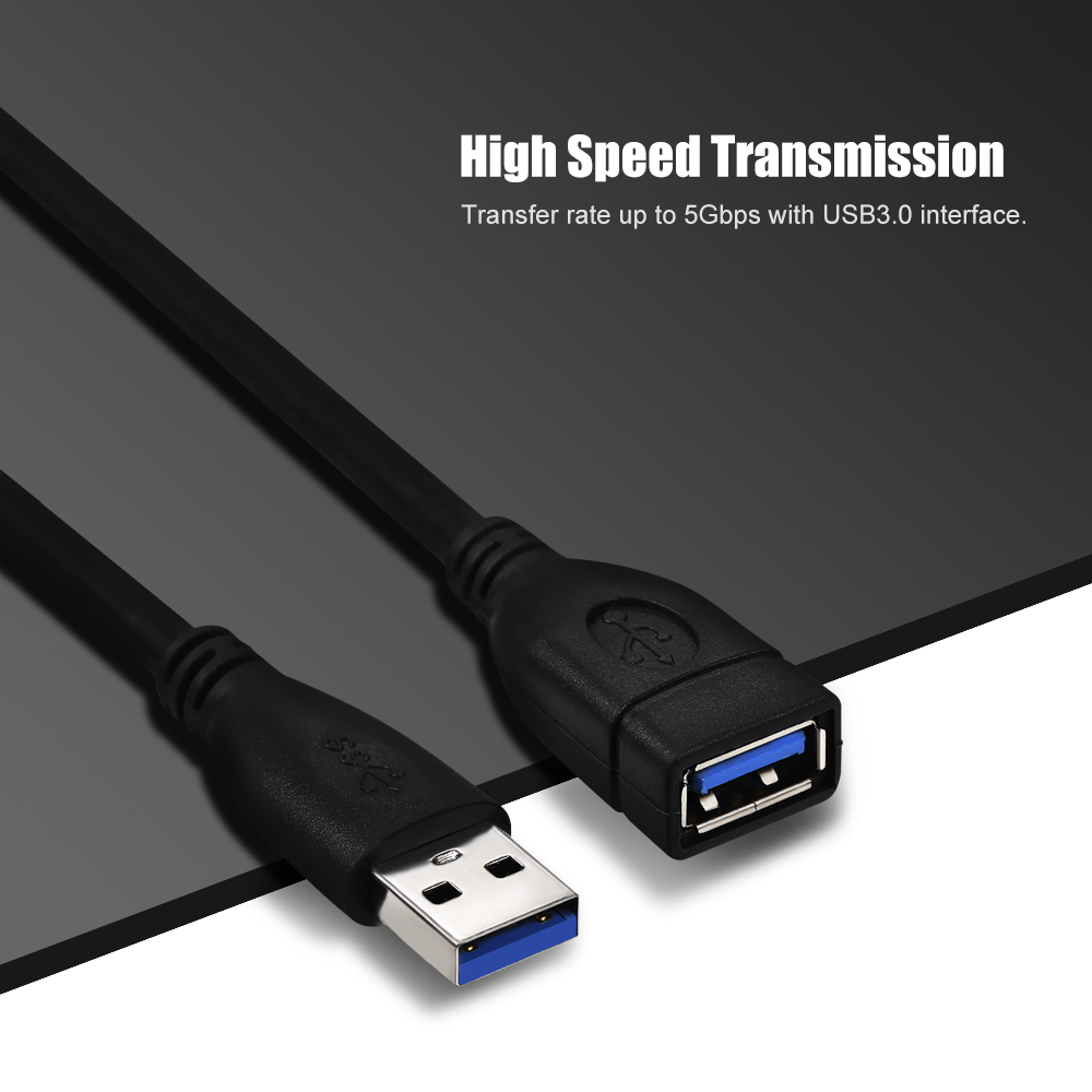 Dây Cáp Siêu Tốc Nối Dài USB Male Sang Female Cho TV Thông Minh PS4 Xbox One SSD Đồng Bộ Hóa Dữ Liệu USB 3.0