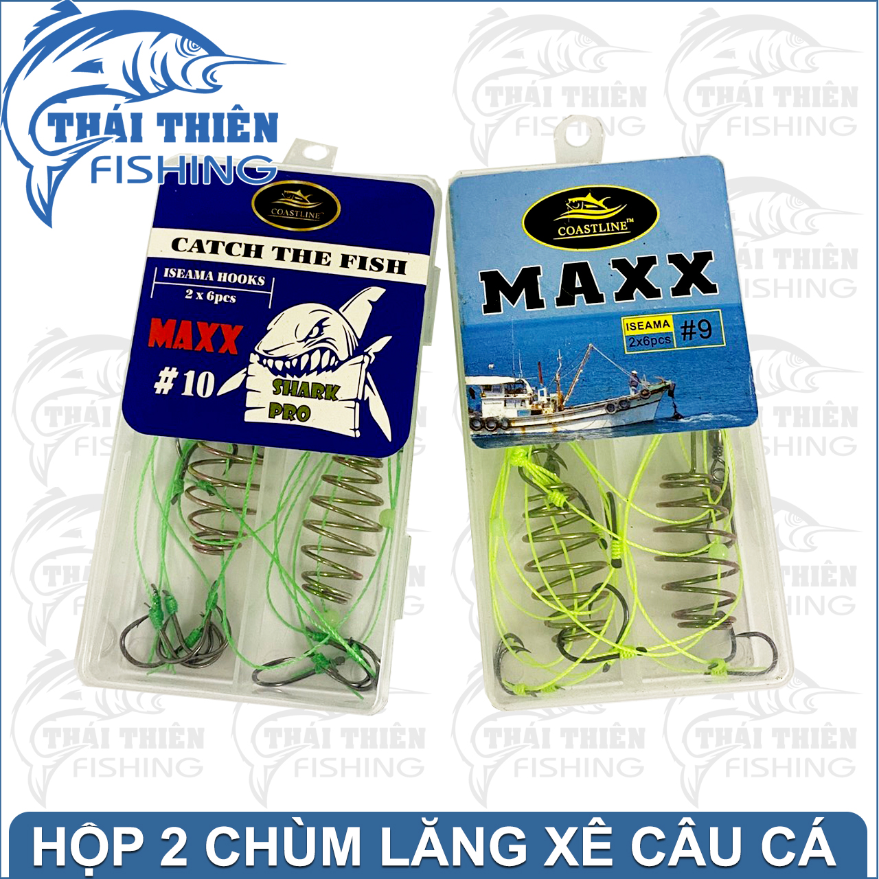 Hộp 2 Bộ Lưỡi Câu Lăng Xê Câu Cá Maxx Tóm Sẵn