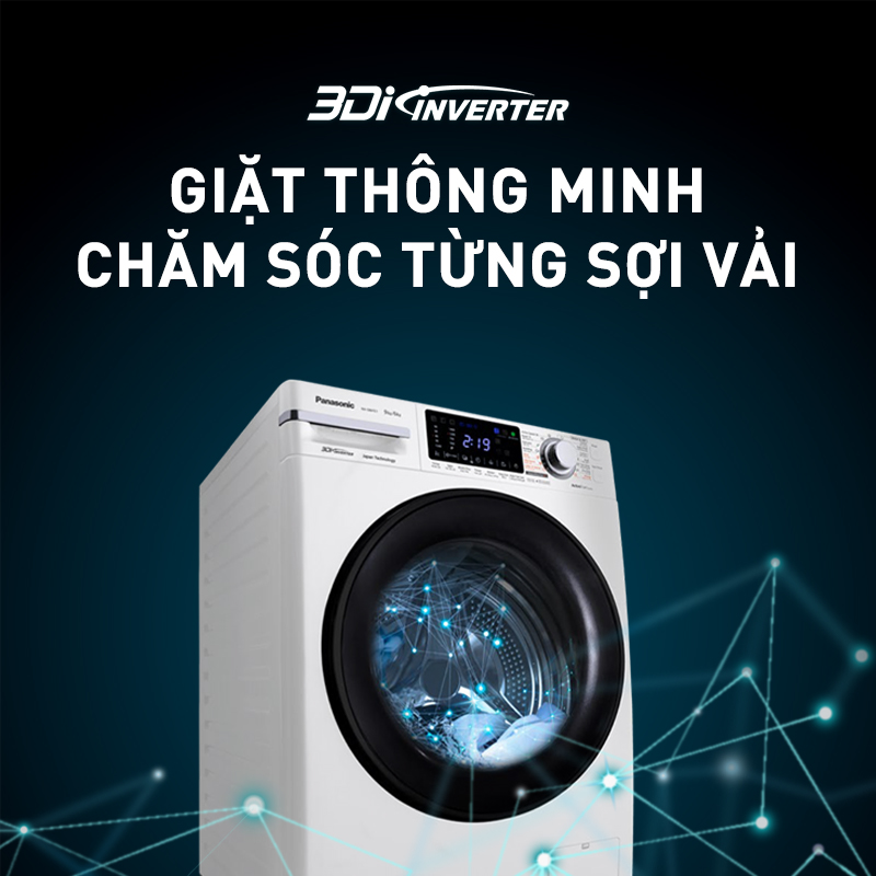 [Lắp đặt trong vòng 24h] Máy Giặt Cửa Trước Panasonic NA-S96FG1WVT- Diệt Vi Khuẩn 99.9% - Hàng chính hãng