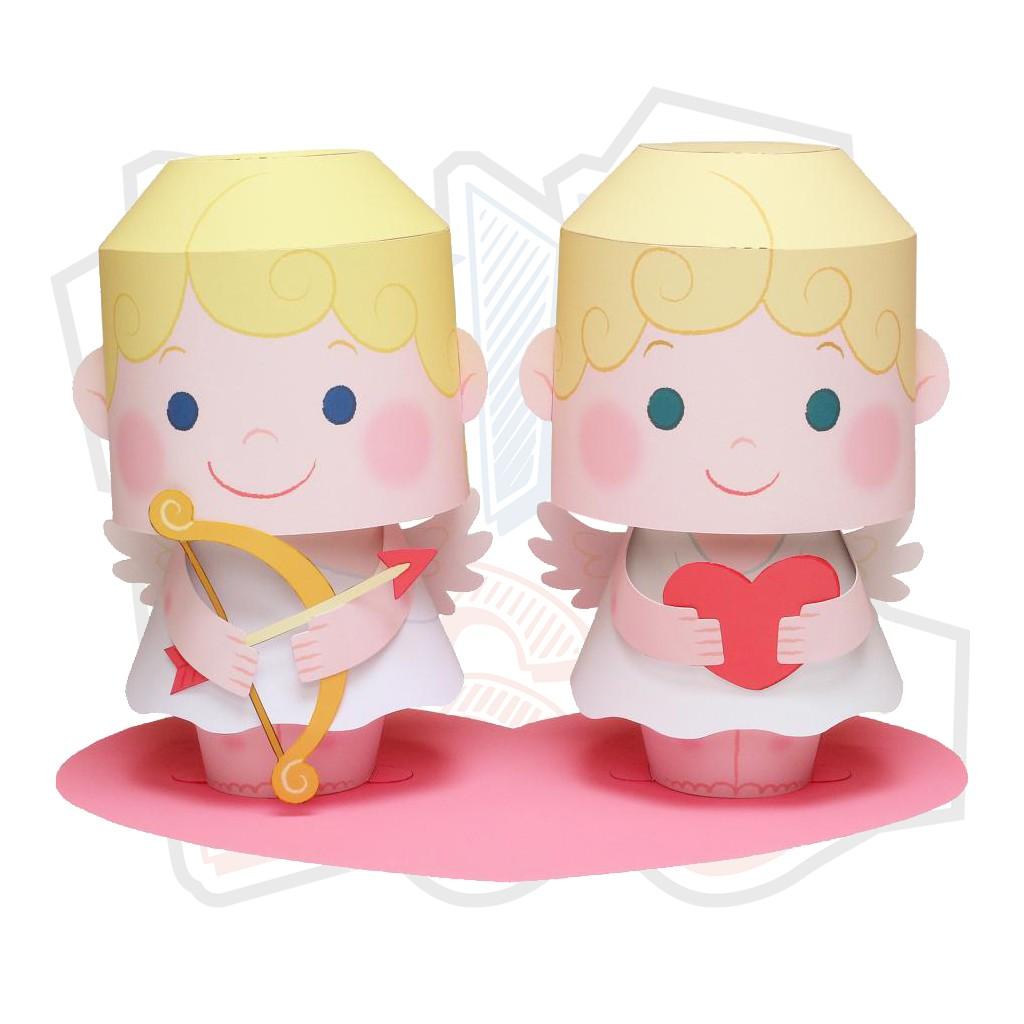 Mô hình giấy chibi cute Cupid – Búp bê Valentine