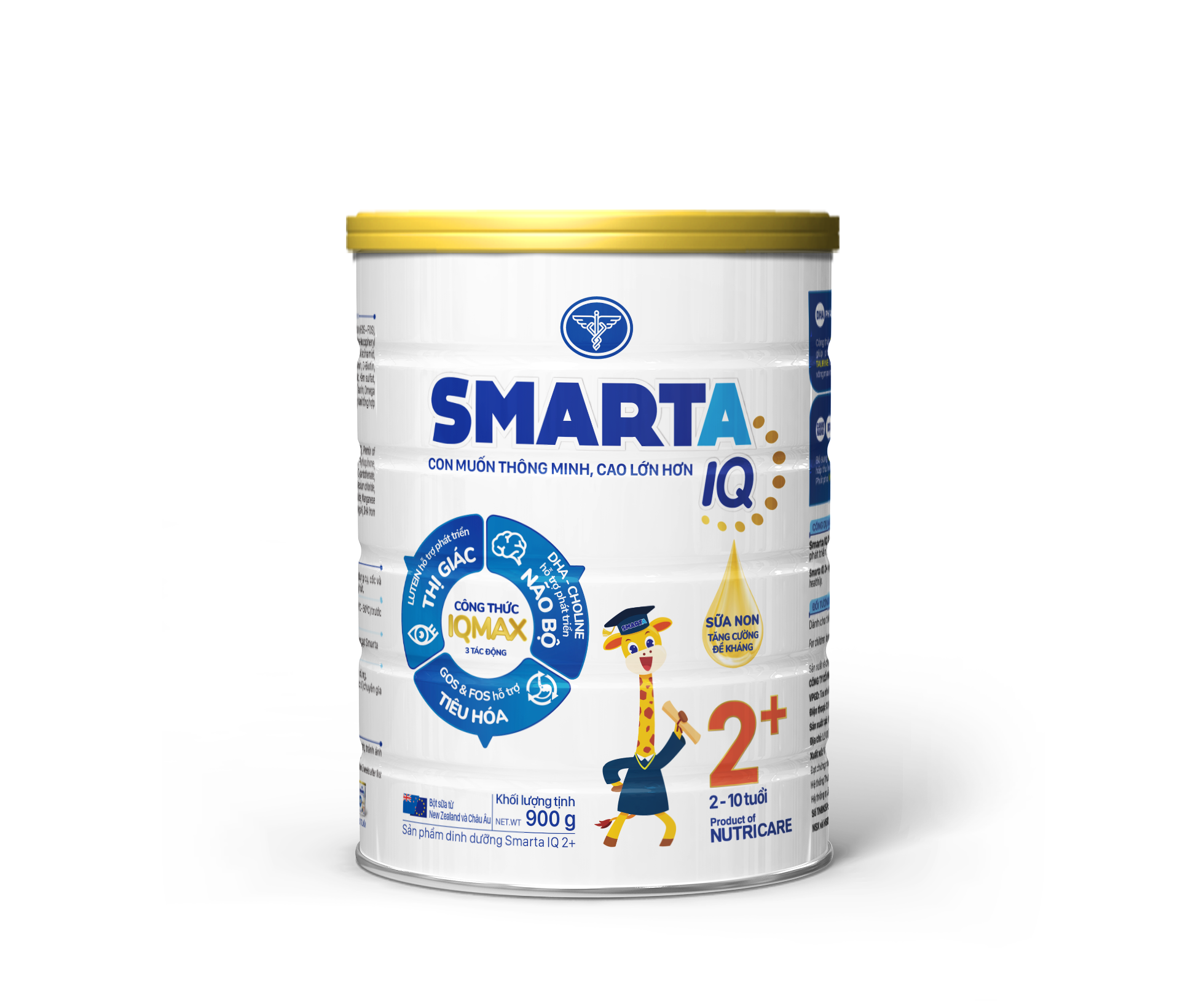 Sữa bột Smarta IQ 2+ lon 900g - giúp trẻ phát triển trí não, chiều cao