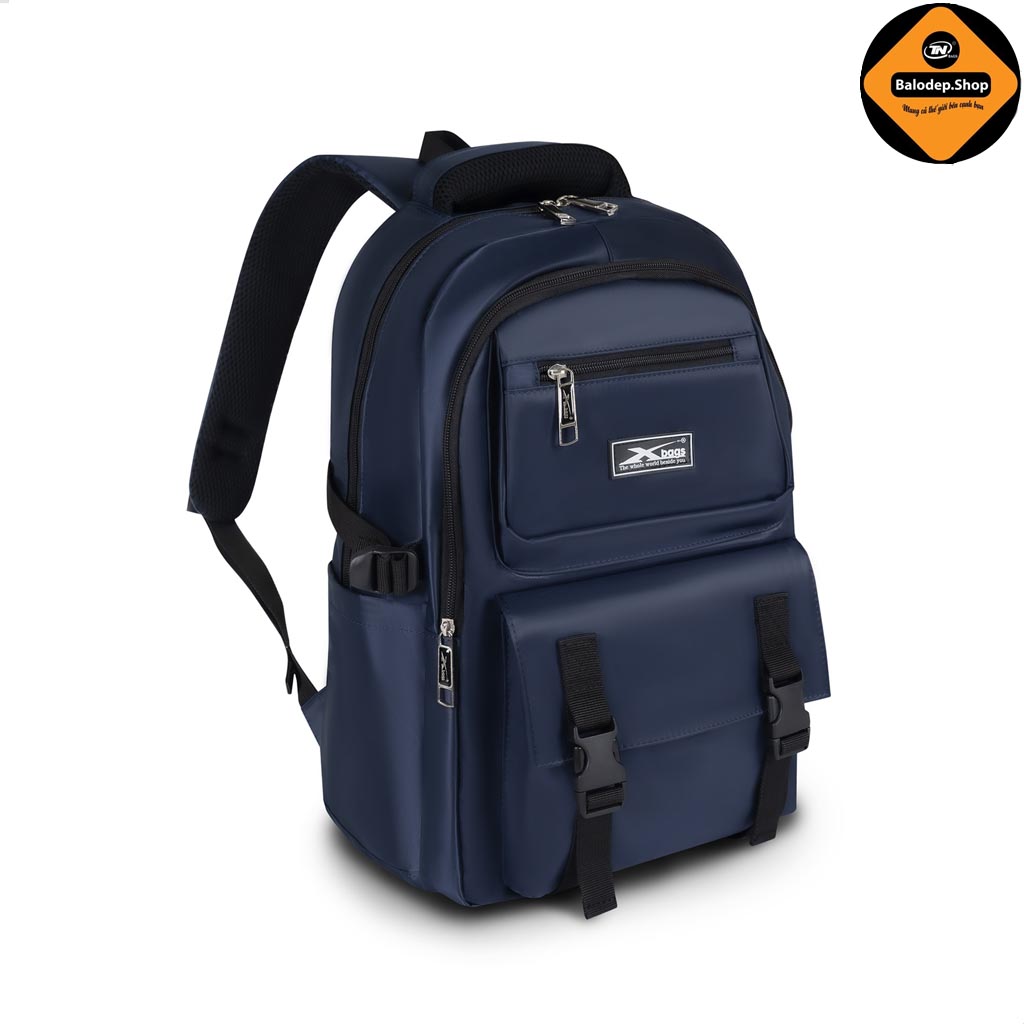 Balo Trung Học Đựng Laptop 15.6 Inch Chống Nước Xbags Dark Blue Cao Cấp Hiện Đại, Trẻ Trung, Cá Tính XB3202! - 7