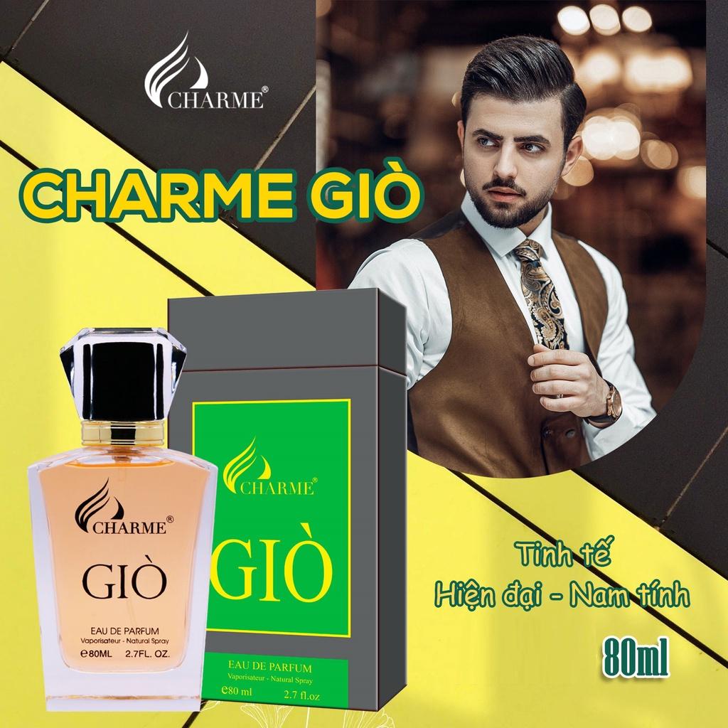 Nước hoa nam cao cấp Charme Giò 80ml hương trái cây ngọt ngào ấm áp lưu hương lâu độ tỏa hương xa