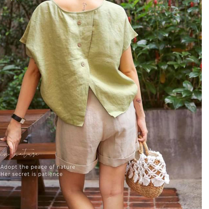 Quần short nữ Linen bột Premium sắn gấu trẻ trung ArcticHuntẻ