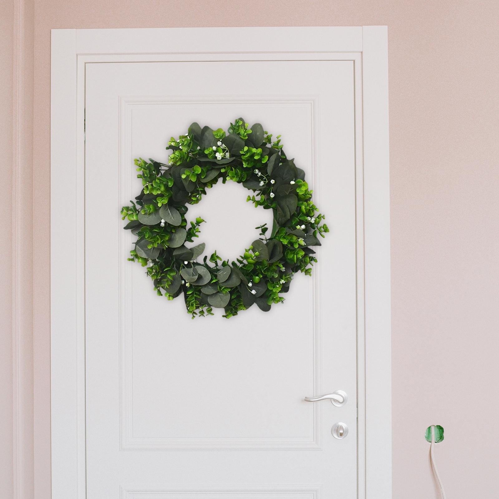 Artificial Green Leaves Wreath new year farmhouse L