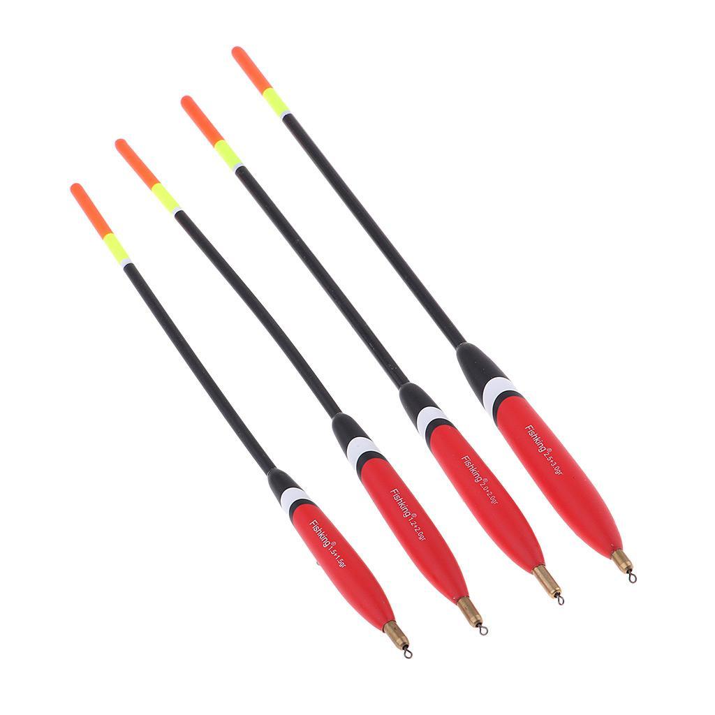 4pcs Balsa Wood Fishing Floats and bobbers, Mixed Size Saltwater Freshwater Rock Fishing Floats Assortment for Bass Trout