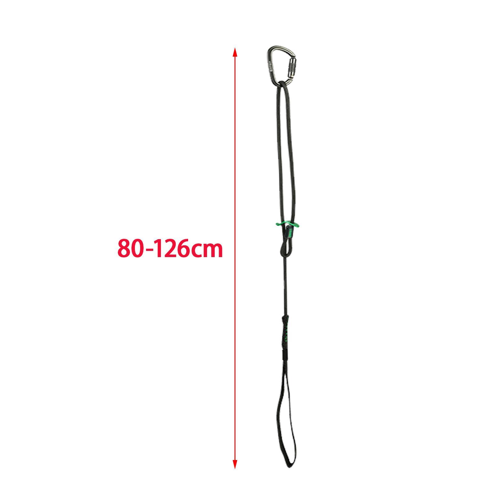 Climbing Ascender , Adjustable Rappelling Descender Foot Loop Ascender with Carabiner for Caving Working Adventure Arborist Climbing