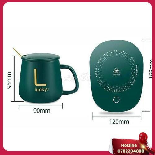 Bộ Đế Hâm Nóng Điện Tử Kèm Ly Sứ Cao Cấp Hiện Đại Và Gọn Nhẹ - Miễn Phí Vận Chuyển