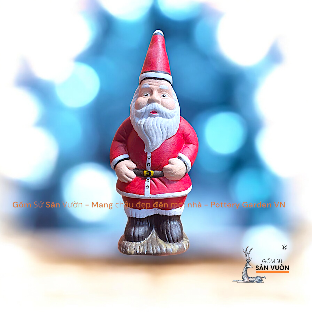 Tượng Gốm Đất Nung Hình Ông Già Noel 5x15cm