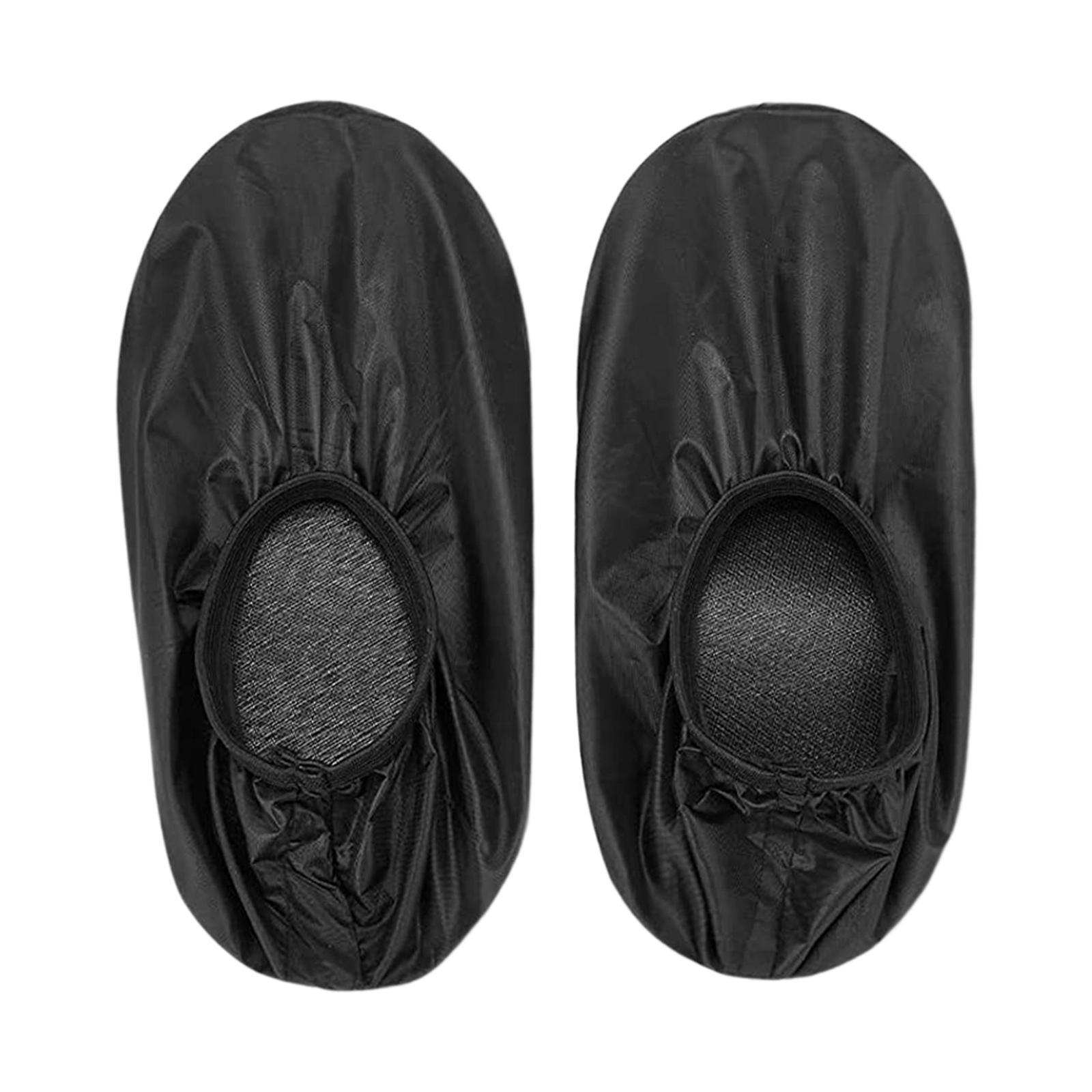 Bowling Shoe Cover 2Pcs Adjustable Portable Overshoes Universal Shoe Protector Durable Thick for Indoor Sports Travel Children Women and Men