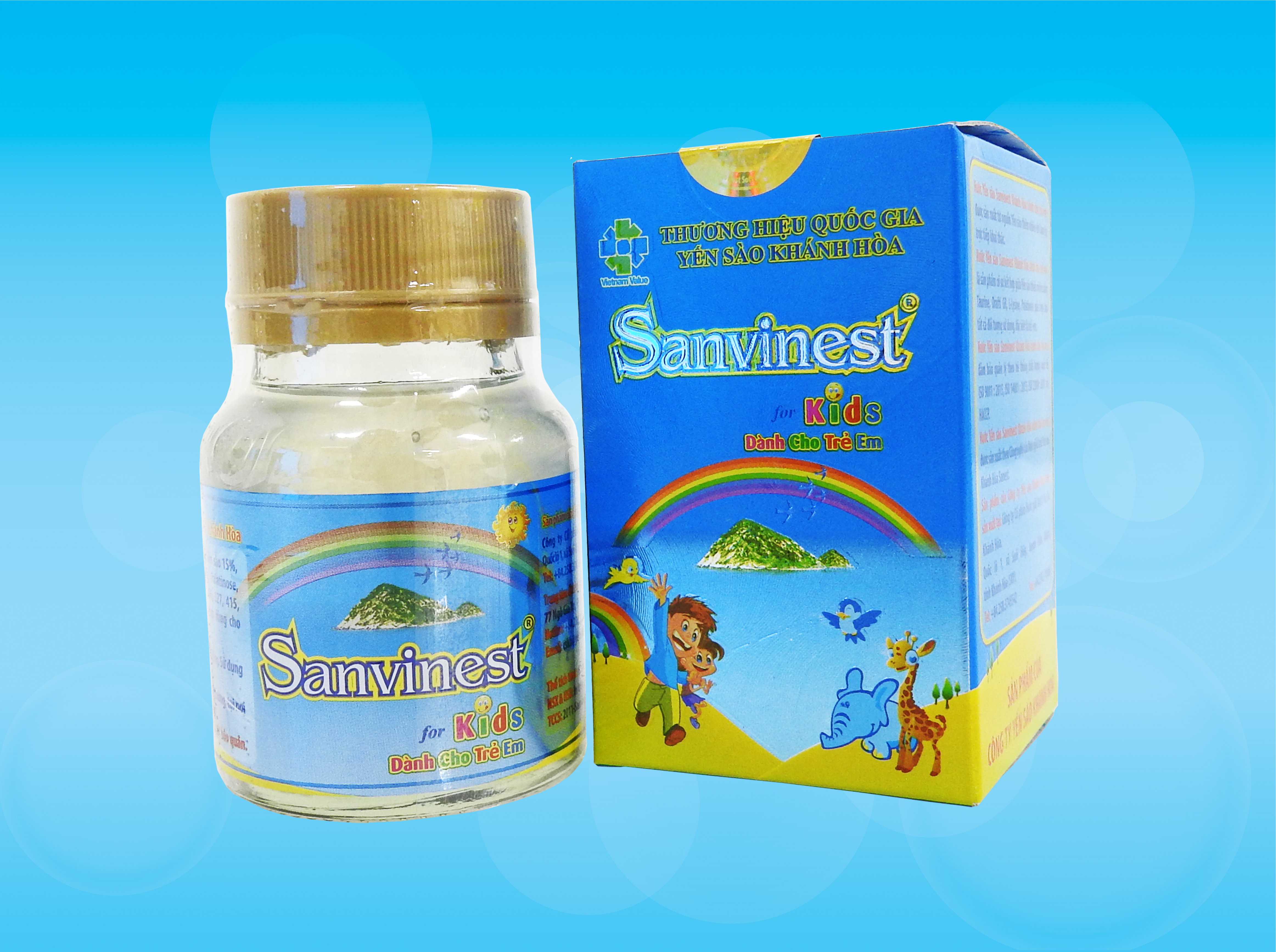 [Thùng 60 lọ] Nước Yến sào Sanvinest Khánh Hòa dành cho trẻ em đóng lọ 62ml - 2011