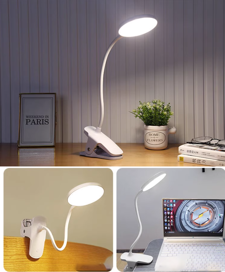 Đèn bàn LED đèn học kẹp bàn để bàn treo giá sách cảm ứng có 3 chế độ sáng bảo vệ mắt tiết kiệm điện chống ánh sáng xanh - Hàng chính hãng